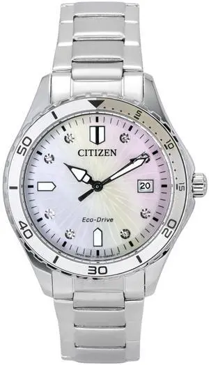 Citizen Eco-Drive Mother Of Pearl Dial Sports 100M Women's Watch FE6170-88D