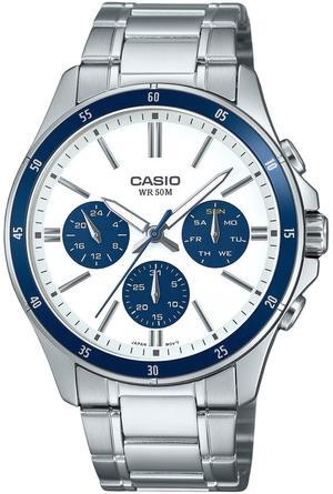 Casio Standard Analog White Dial Sports Quartz Men's Watch MTP-1374D-7A2V