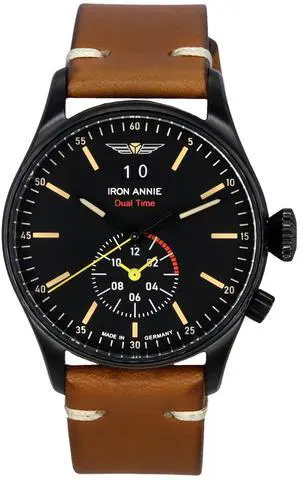 Iron Annie Flight Control Dual Time Black Dial Sports Quartz Men's Watch 51442