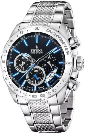 Festina Timeless Chronograph Black Dial Quartz 100M Men's Watch F20668-6