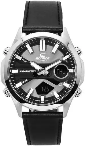 Casio Edifice Analog Digital Grey Dial Quartz EFV-C120L-8A 100M Men's Watch