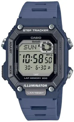 Casio Standard Digital Step Tracker Sports Quartz 100M Men's Watch WS-B1000-2AV