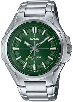 Casio Standard Analog Green Dial Casual Solar Men's Watch MTP-RS100D-3AV