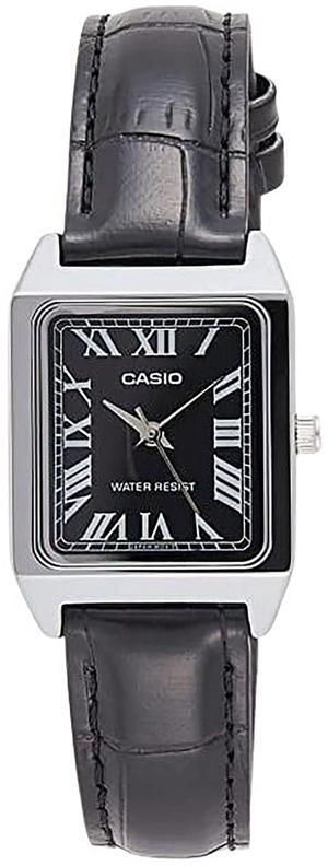 Casio Standard Analog Leather Strap Black Dial Quartz LTP-V007L-1B Women's Watch