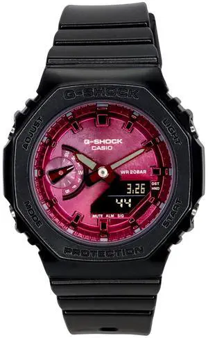 Casio G-Shock Burgundy Dial Quartz Sports 200M Ladies Watch GMA-S2100RB-1A