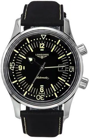 Longines Legend Diver Black Dial Automatic 300M Men's Watch L3.774.4.50.0