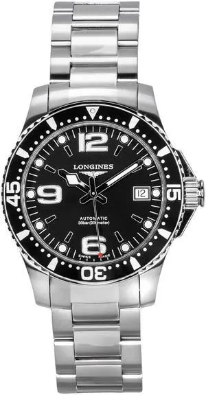 Longines Black Dial Automatic Diver's 300M Men's Watch L3.741.4.56.6