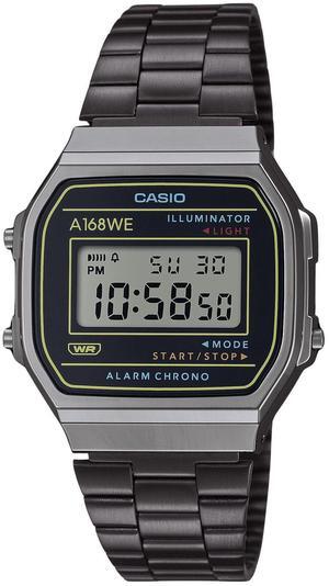 Casio Vintage Black Dial Quartz Casual Unisex Watch A168WEHB-1A