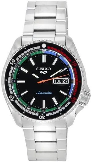 Seiko 5 Sports SKX Style Black Dial Sports Automatic 100M Men's Watch SRPK13K1