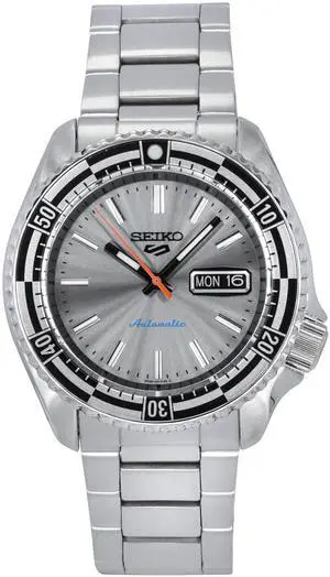 Seiko 5 Sports SKX Style Silver Dial Sports Automatic 100M Men's Watch SRPK09K1