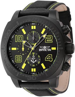 Invicta Ocean Voyage Chronograph Nylon Strap Black Dial Quartz 46287 Men's Watch