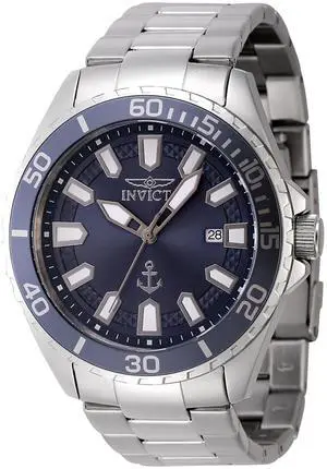 Invicta Ocean Voyage Stainless Steel Blue Dial Quartz 46278 Men's Watch