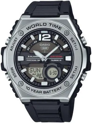 Casio Standard Black Dial Casual Quartz 100M Men's Watch MWQ-100-1AV
