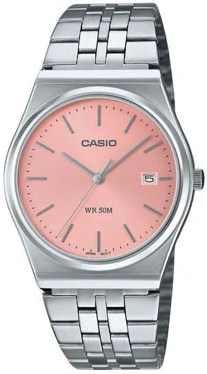 Casio Standard Analog Pink Dial Dress Quartz Unisex Watch MTP-B145D-4AV