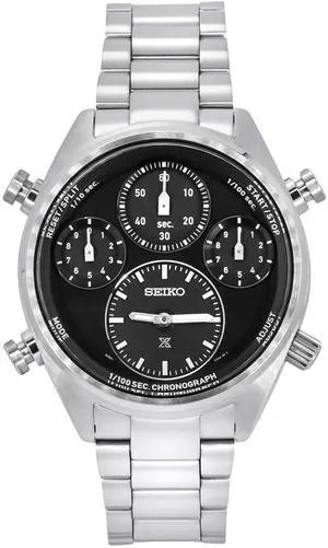 Seiko Prospex Black Dial Chronograph Solar 100M Men's Watch SFJ003P1