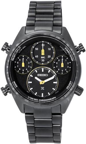 Seiko Prospex Black Dial Chronograph Solar 100M Men's Watch SFJ007P1