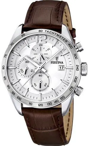 Festina Timeless Chronograph Silver Dial Quartz Men's Watch F16760-1