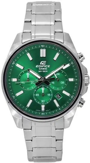 Casio Edifice Standard Green Dial Sports Quartz 100M Men's Watch EFV-650D-3A Casio Edifice Standard Green Dial Sports Quartz 100M Men's Watch EFV-650D-3A