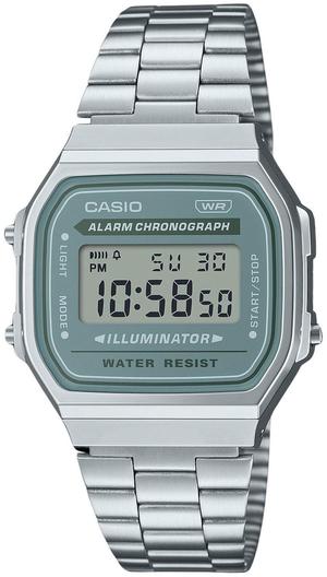 Casio Vintage Digital Stainless Steel Bracelet Quartz A168WA-3A Men's Watch