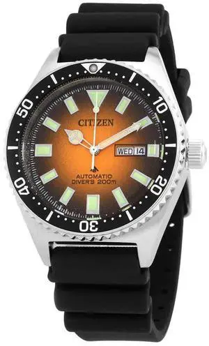 Citizen Promaster Orange Dial Automatic Diver's 200M Men's Watch NY0120-01Z