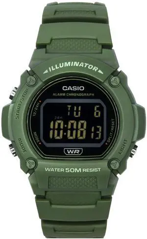 Casio Standard Black Dial Sports Quartz Men's Watch W-219HC-3B