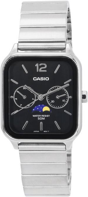 Casio Standard Analog Moon Phase Black Dial Quartz MTP-M305D-1A Men's Watch