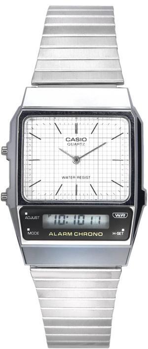Casio Vintage Analog Digital White Dial Quartz AQ-800E-7A AQ800E-7 Unisex Watch