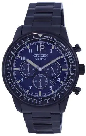 Citizen Chronograph Blue Dial Eco-Drive CA4505-80M 100M Men's Watch