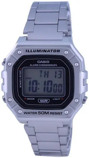 Casio Youth Digital Stainless Steel Quartz W-218HD-1A Men's Watch
