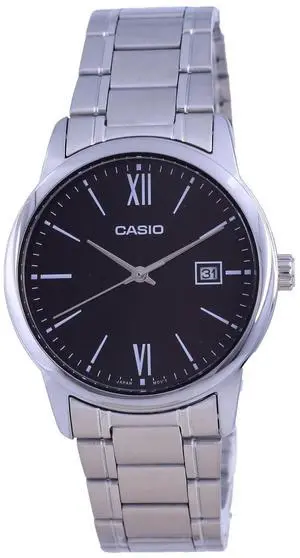 Casio Black Dial Stainless Steel Analog Quartz MTP-V002D-1B3 Men's Watch