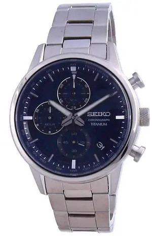 Seiko Discover More Titanium Chronograph Quartz SSB387P1 100M Men's Watch