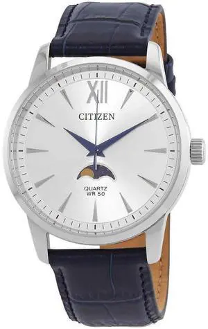 Citizen Moonphase Silver Dial Quartz AK5000-03A Men's Watch