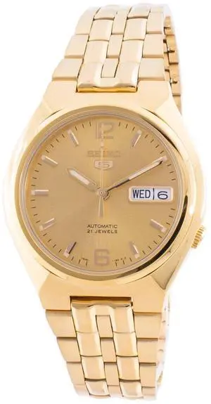 Seiko 5 Automatic Gold Tone Dial SNKL64 SNKL64K1 SNKL64K Men's Watch