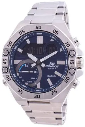 Casio Edifice World Time Mobile Link ECB-10D-2A ECB10D-2 100M Men's Watch