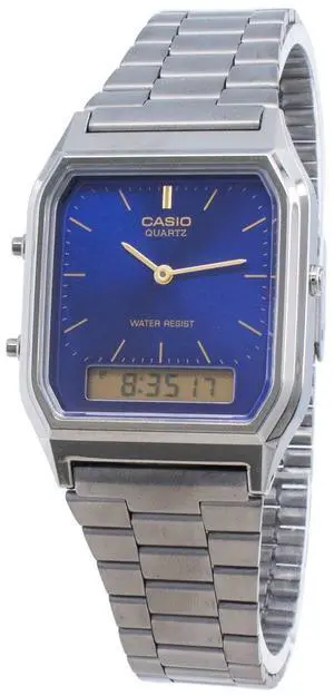 Casio Quartz AQ-230GG-2A Dual Time Unisex Watch Casio Quartz AQ-230GG-2A Dual Time Unisex Watch