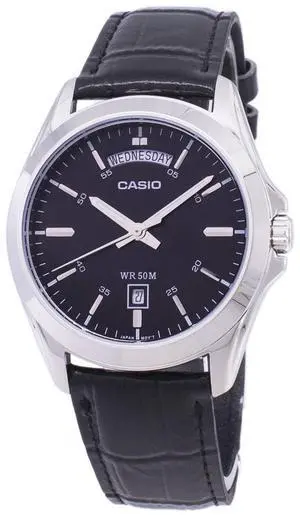 Casio Analog Black Dial MTP-1370L-1AVDF MTP-1370L-1AV Men's Watch