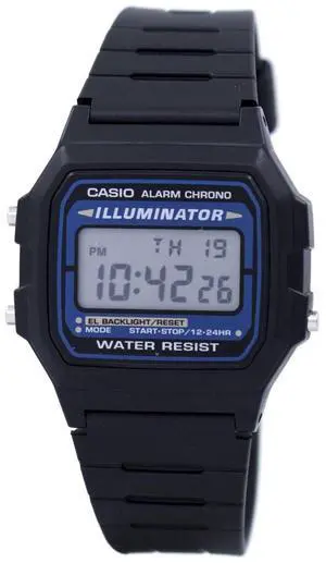 Casio Digital Quartz Alarm Chrono Illuminator F-105W-1ADF F105W-1ADF Men's Watch