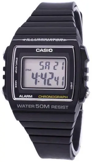 Casio Digital Alarm Chronograph Quartz W-215H-1AVDF W-215H-1AV Unisex Watch
