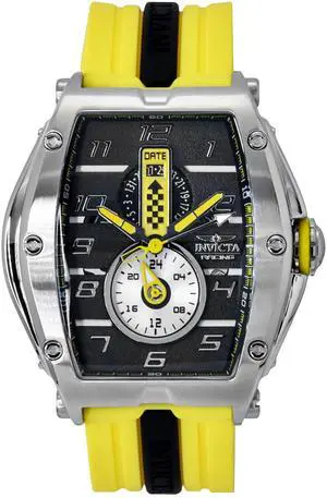 Invicta Racing Silicone Strap Black Dial Quartz 47383 100M Men's Watch