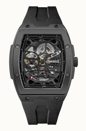 Ingersoll The Rim Polyurethane Strap Skeleton Dial Automatic I16201 Mens Watch