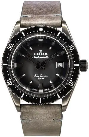 Edox Skydiver Limited Edition Leather Strap Automatic 801263VINGDN Mens Watch