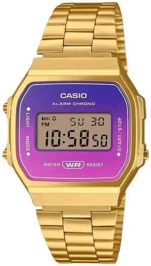 Casio Illuminator Vintage Digital Alarm Chrono Stopwatch A168WERG2A Unisex Watch