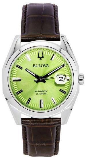 Bulova Surveyor Automatic Stainless Steel Light Green Dial 96B427 30M Mens Watch