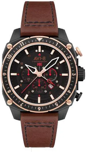 AVI-8 Hawker Hunter Atlas Chronograph Jade Black Dial AV-4100-09 50M Mens Watch