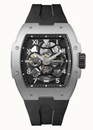 Ingersoll The Play Black Skeleton Dial 20 Jewels Automatic I15301 50M Mens Watch