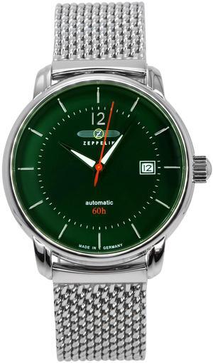 Zeppelin LZ120 Bodensee Stainless Steel Green Dial Automatic 8160M4 Mens Watch