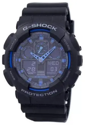 Casio G-Shock World Time Alarm GA-100-1A2 GA-100 Men's Watch Casio G-Shock World Time Alarm GA-100-1A2 GA-100 Men's Watch
