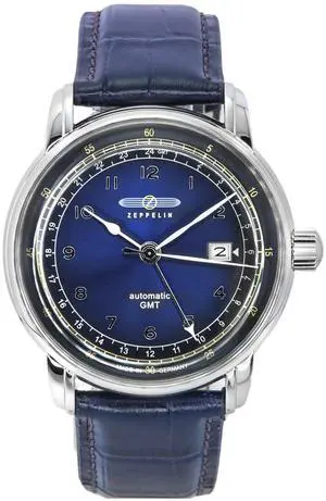 Zeppelin LZ 126 Los Angeles GMT Blue Dial Dual Time Automatic 76683 Mens Watch