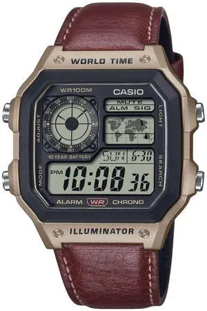 Casio Standard Grey Dial Quartz Casual 100M Men's Watch AE-1200WHL-5AV
