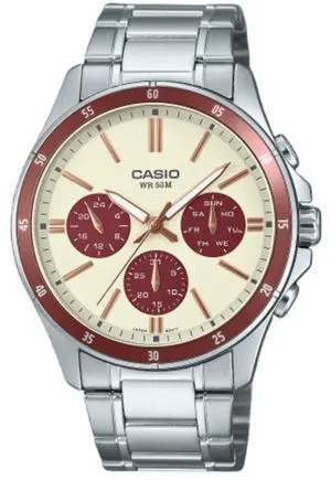 Casio Standard Analog Cream Dial Sports Quartz Men's Watch MTP-1374D-5A2V